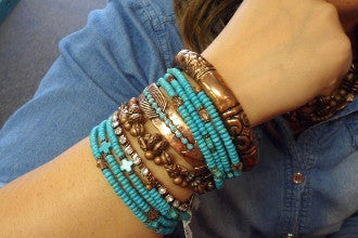 Turquoise & Copper Bracelets